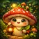 A vibrant and expressive illustration of a colorful animal avatar, suitable for a friendly profile picture.